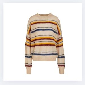 Isabel Marant Étoile “Drussel” Striped Mohair-Wool Sweater
